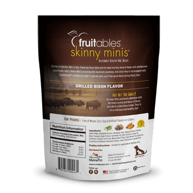 Fruitables Skinny Minis Dog Treats Grilled Bison 141 gr